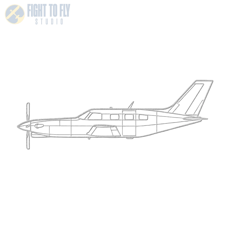PA 46 Die Cut Metal Wall Art - Sign - Pilot gifts - WWII warbird t-shirt