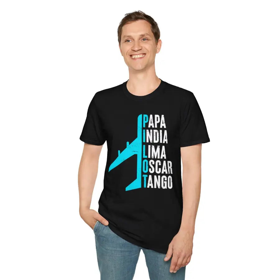 Papa India Lima Oscar Tango - PILOT - T-Shirt - Pilot gifts - WWII warbird t-shirt