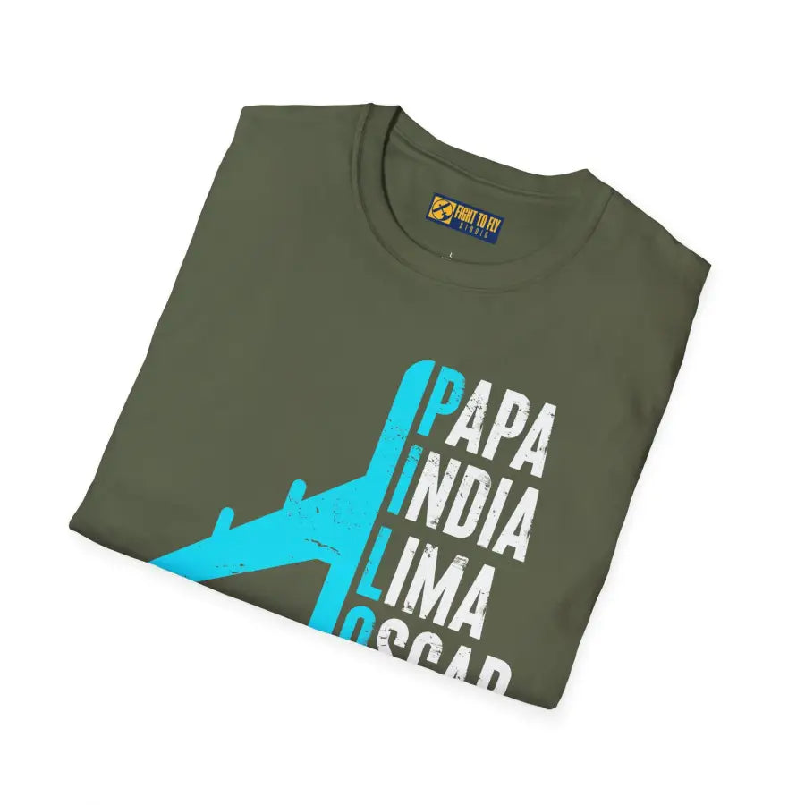Papa India Lima Oscar Tango - PILOT - T-Shirt - Pilot gifts - WWII warbird t-shirt