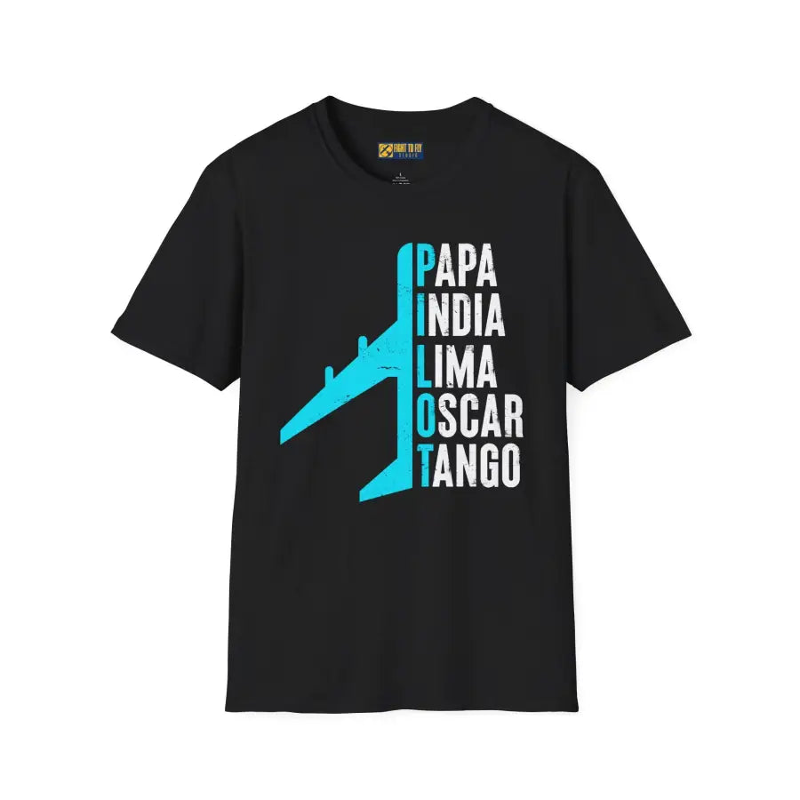 Papa India Lima Oscar Tango - PILOT - T-Shirt - Pilot gifts - WWII warbird t-shirt