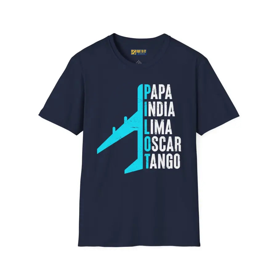 Papa India Lima Oscar Tango - PILOT - T-Shirt - Pilot gifts - WWII warbird t-shirt