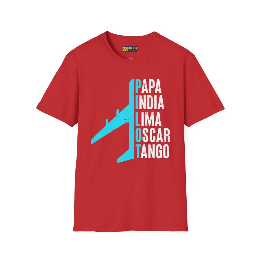 Papa India Lima Oscar Tango - PILOT - T-Shirt - Pilot gifts - WWII warbird t-shirt