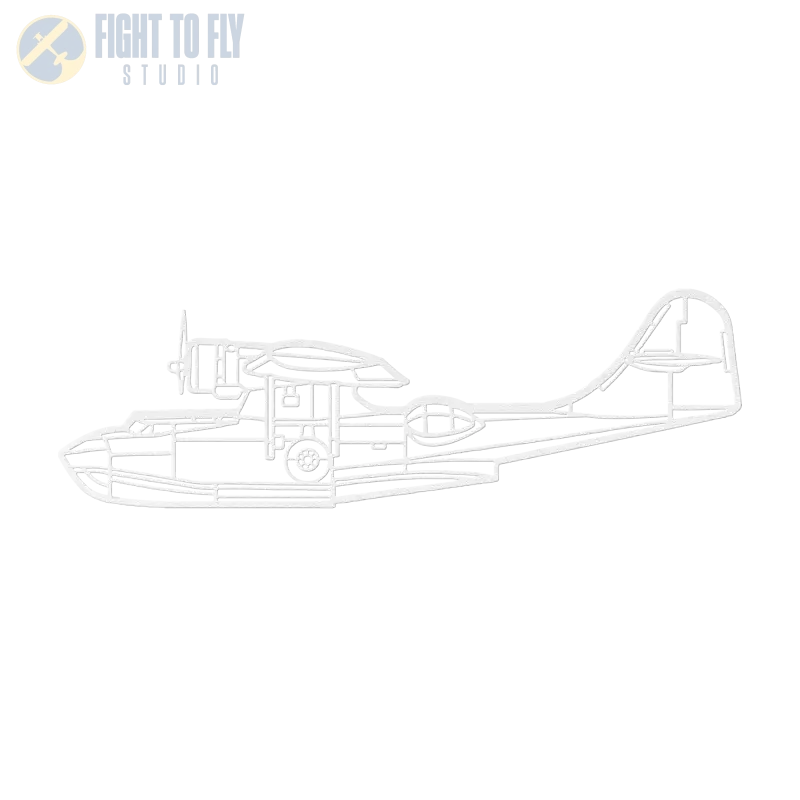 PBY-5 Die Cut Metal Wall Art - Sign - Pilot gifts - WWII warbird t-shirt