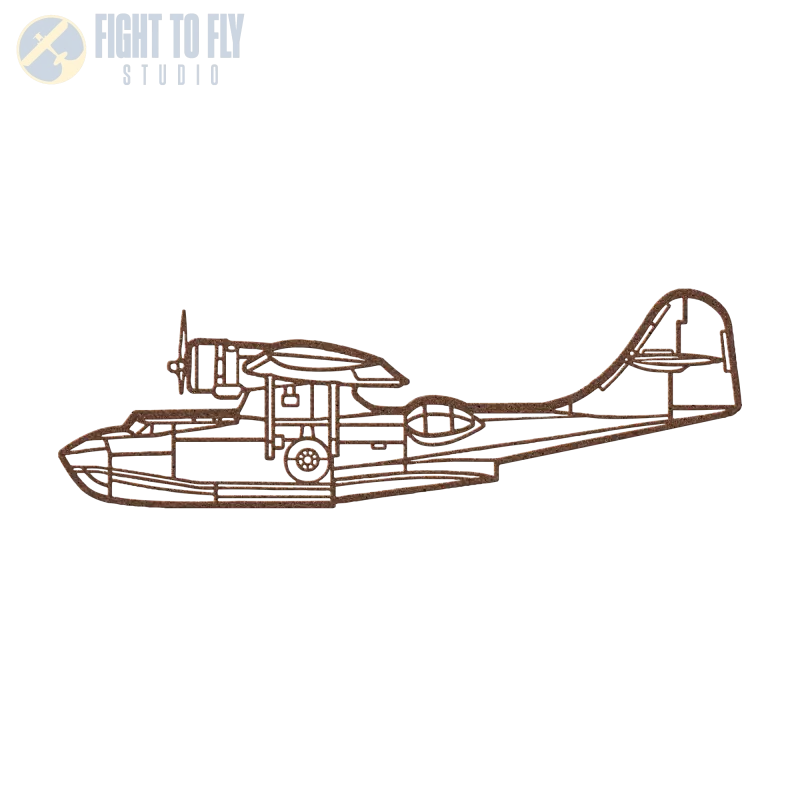 PBY-5 Die Cut Metal Wall Art - Sign - Pilot gifts - WWII warbird t-shirt