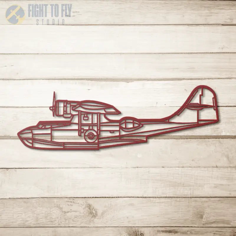 PBY-5 Die Cut Metal Wall Art - Sign - Pilot gifts - WWII warbird t-shirt