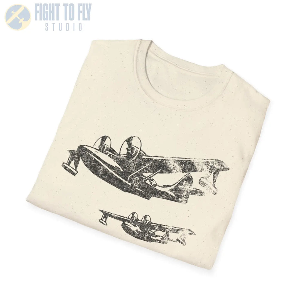PBY Catalina “Triple Formation” WWII T-Shirt - Pilot gifts - warbird t-shirt