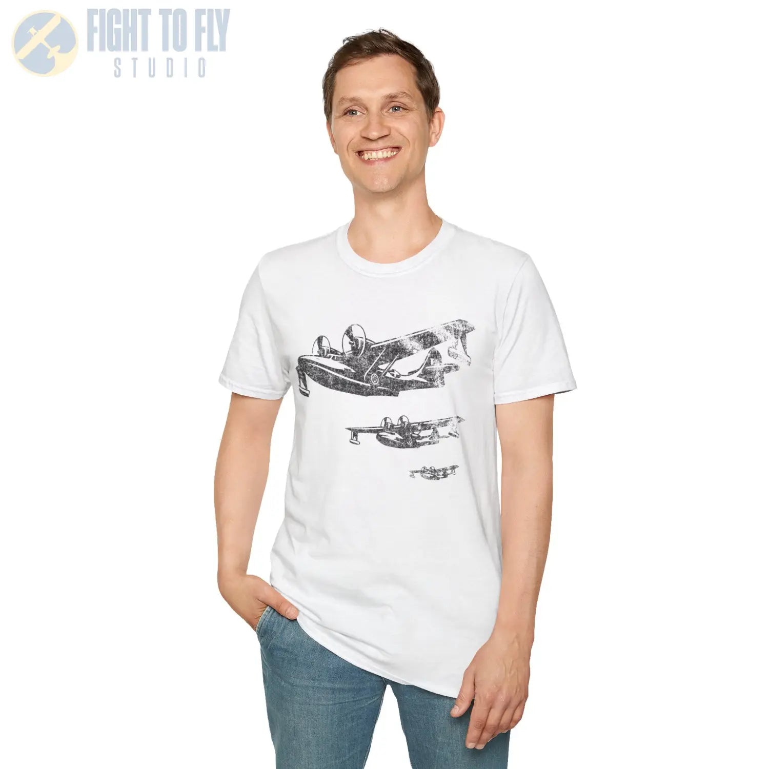 PBY Catalina “Triple Formation” WWII T-Shirt - Pilot gifts - warbird t-shirt