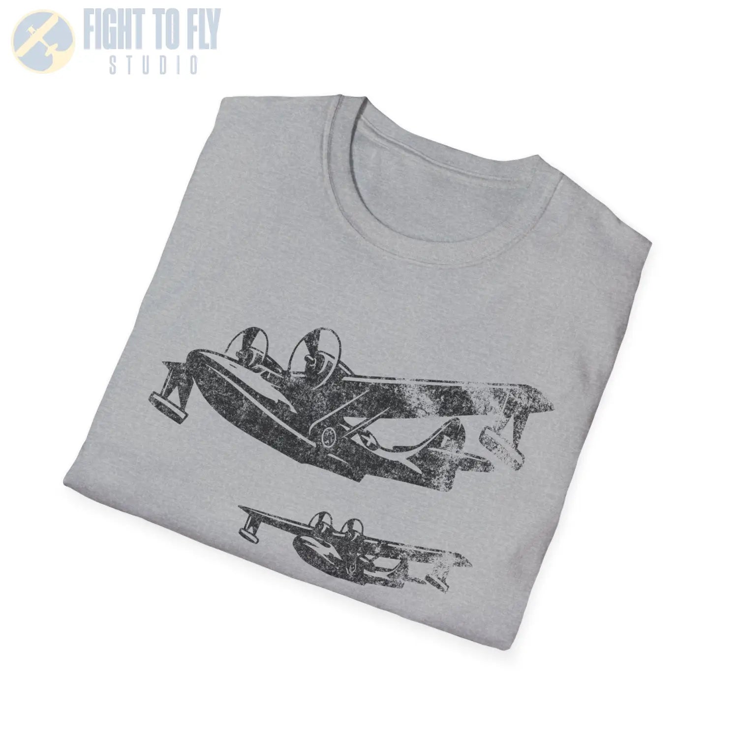 PBY Catalina “Triple Formation” WWII T-Shirt - Pilot gifts - warbird t-shirt