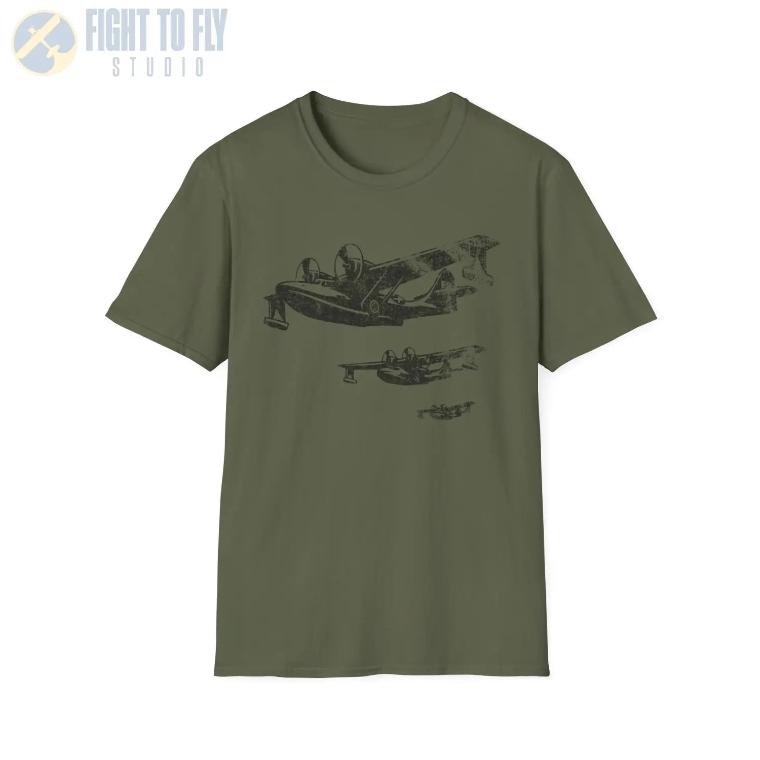 PBY Catalina “Triple Formation” WWII T-Shirt - Pilot gifts - warbird t-shirt