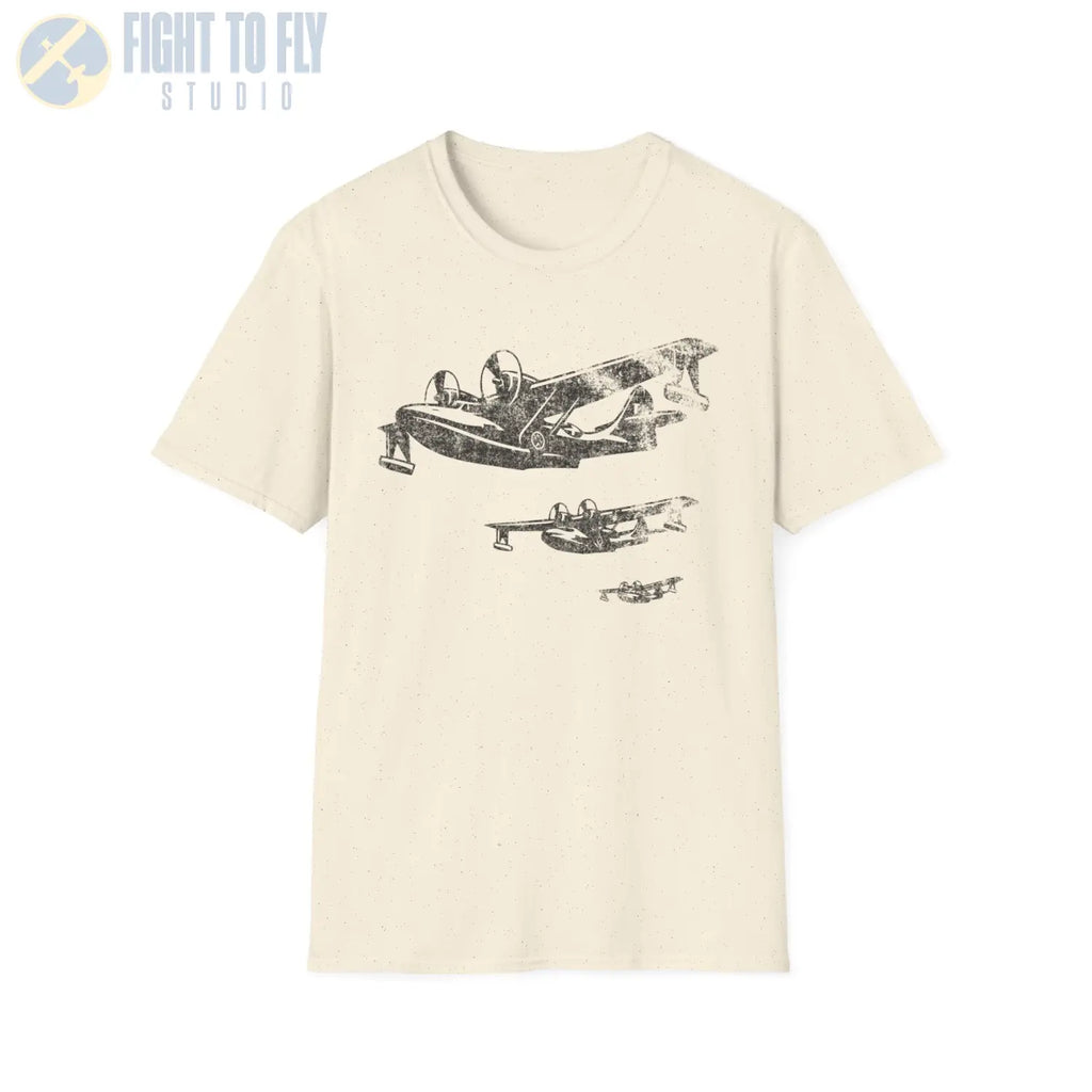 PBY Catalina “Triple Formation” WWII T-Shirt - Pilot gifts - warbird t-shirt