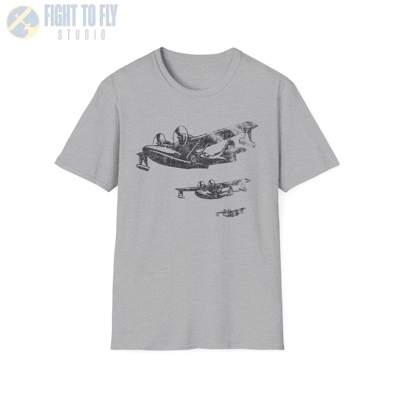 PBY Catalina “Triple Formation” WWII T-Shirt - Pilot gifts - warbird t-shirt