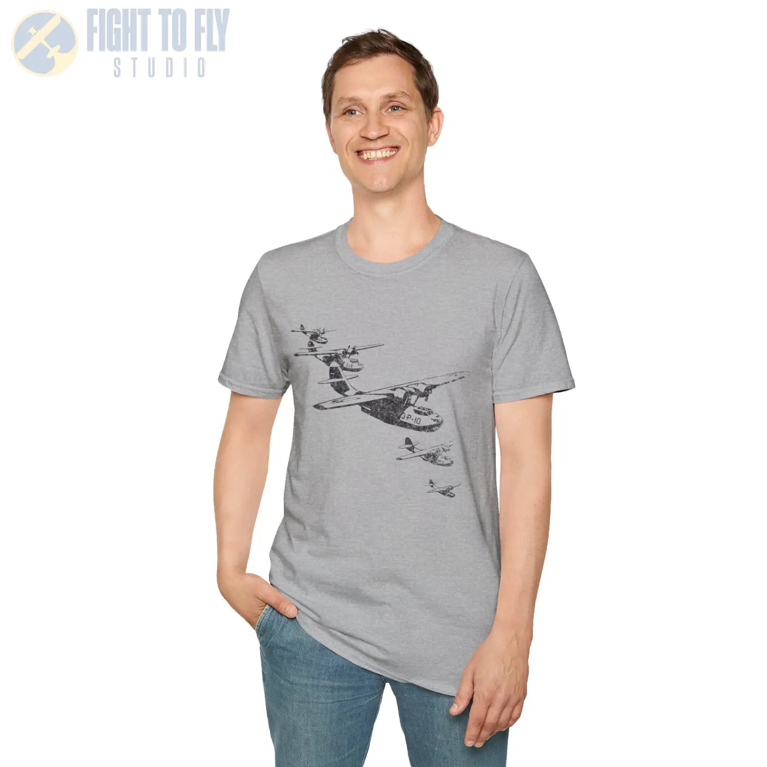 PBY Catalina “Wings Over Water” WWII Formation T-Shirt - Pilot gifts - warbird t-shirt
