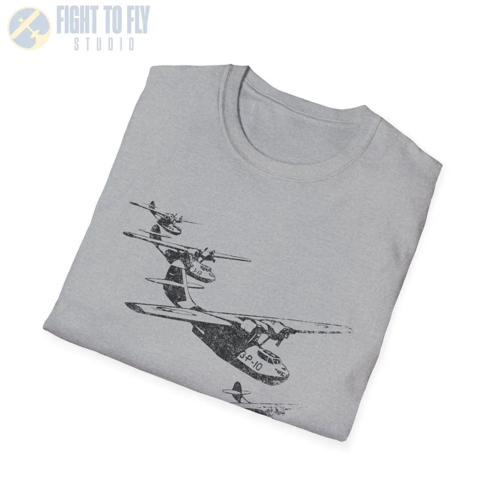 PBY Catalina “Wings Over Water” WWII Formation T-Shirt - Pilot gifts - warbird t-shirt