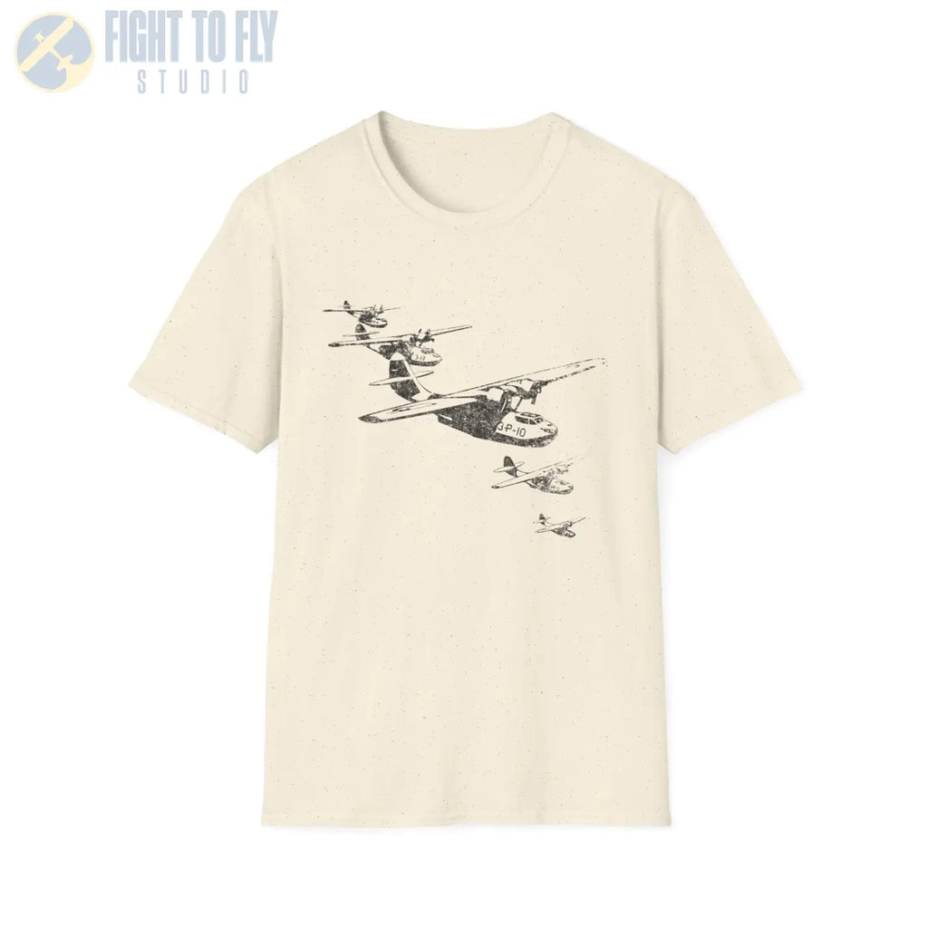 PBY Catalina “Wings Over Water” WWII Formation T-Shirt - Pilot gifts - warbird t-shirt