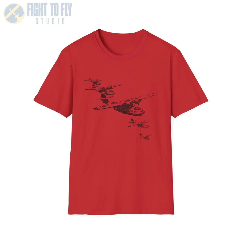 PBY Catalina “Wings Over Water” WWII Formation T-Shirt - Pilot gifts - warbird t-shirt