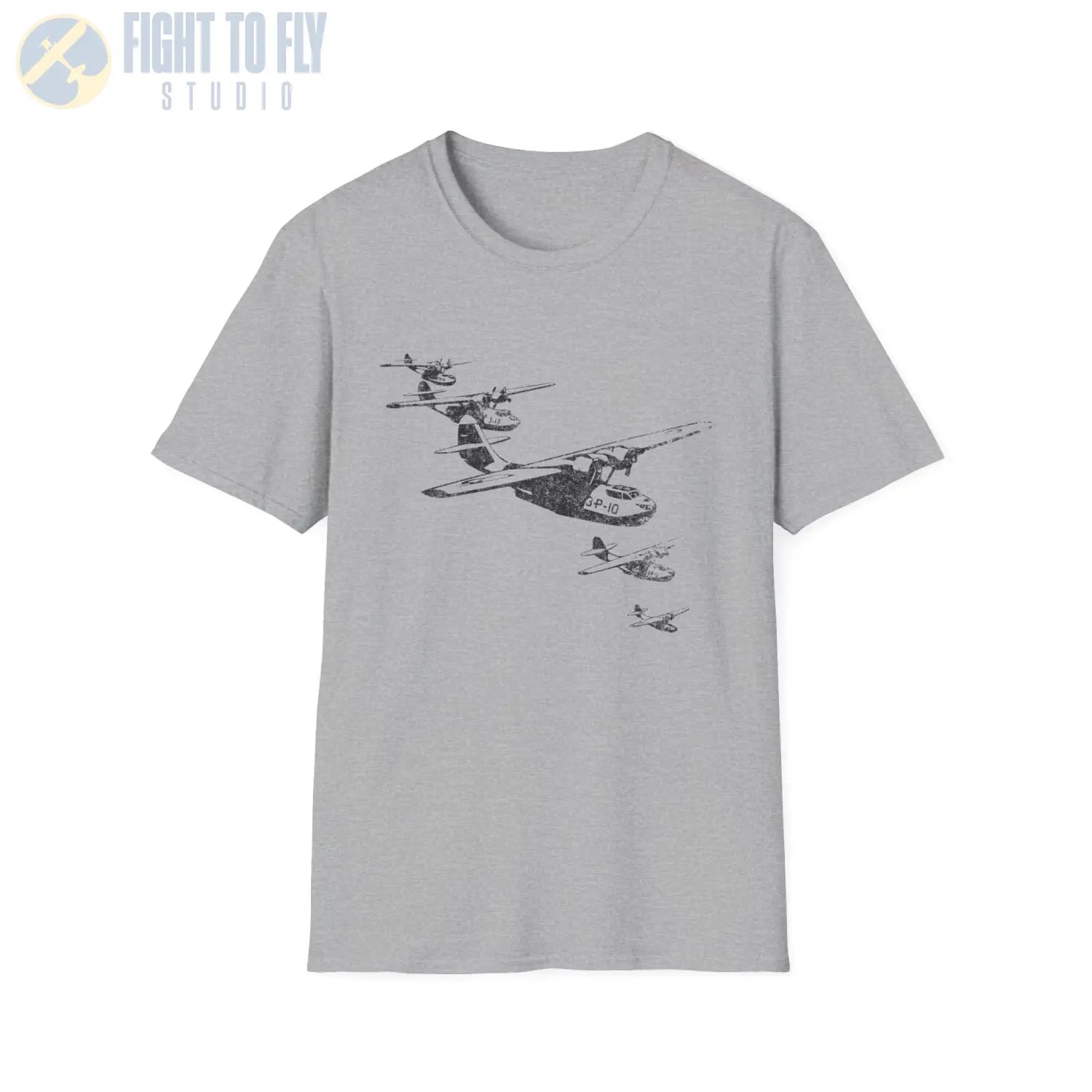 PBY Catalina “Wings Over Water” WWII Formation T-Shirt - Pilot gifts - warbird t-shirt