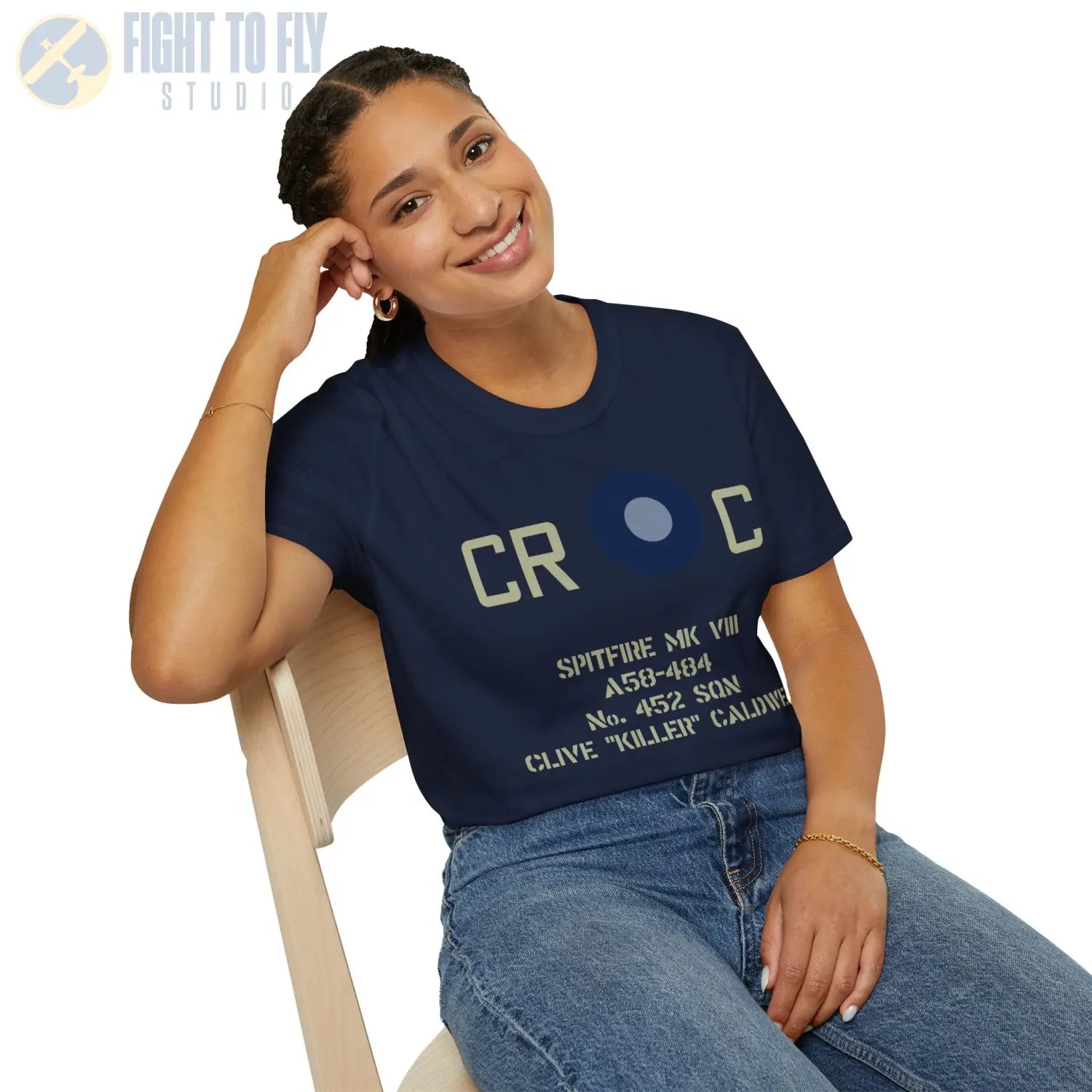Personalized SEAC Roundel Shirt — Custom Squadron Codes & Aircraft Markings - T-Shirt - Pilot gifts - WWII warbird