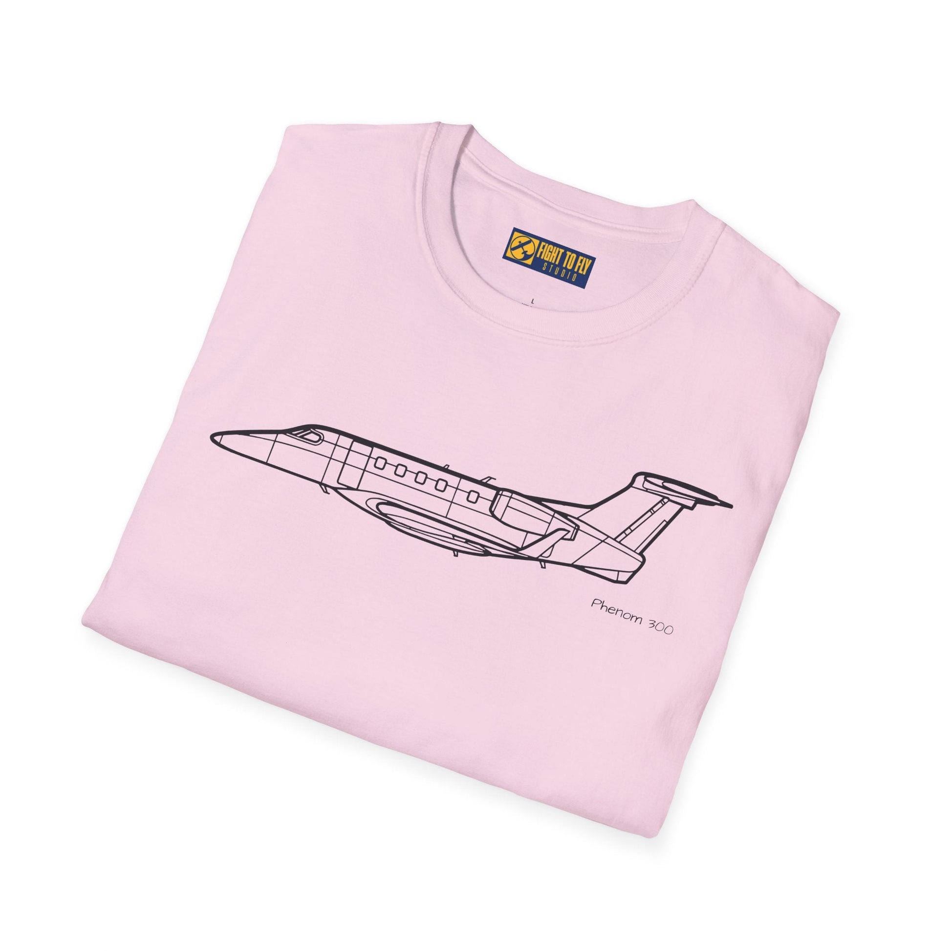 Phenom 300 T-Shirt – Private Jet Side Profile Aviation Tee - Pilot gifts - WWII warbird t-shirt