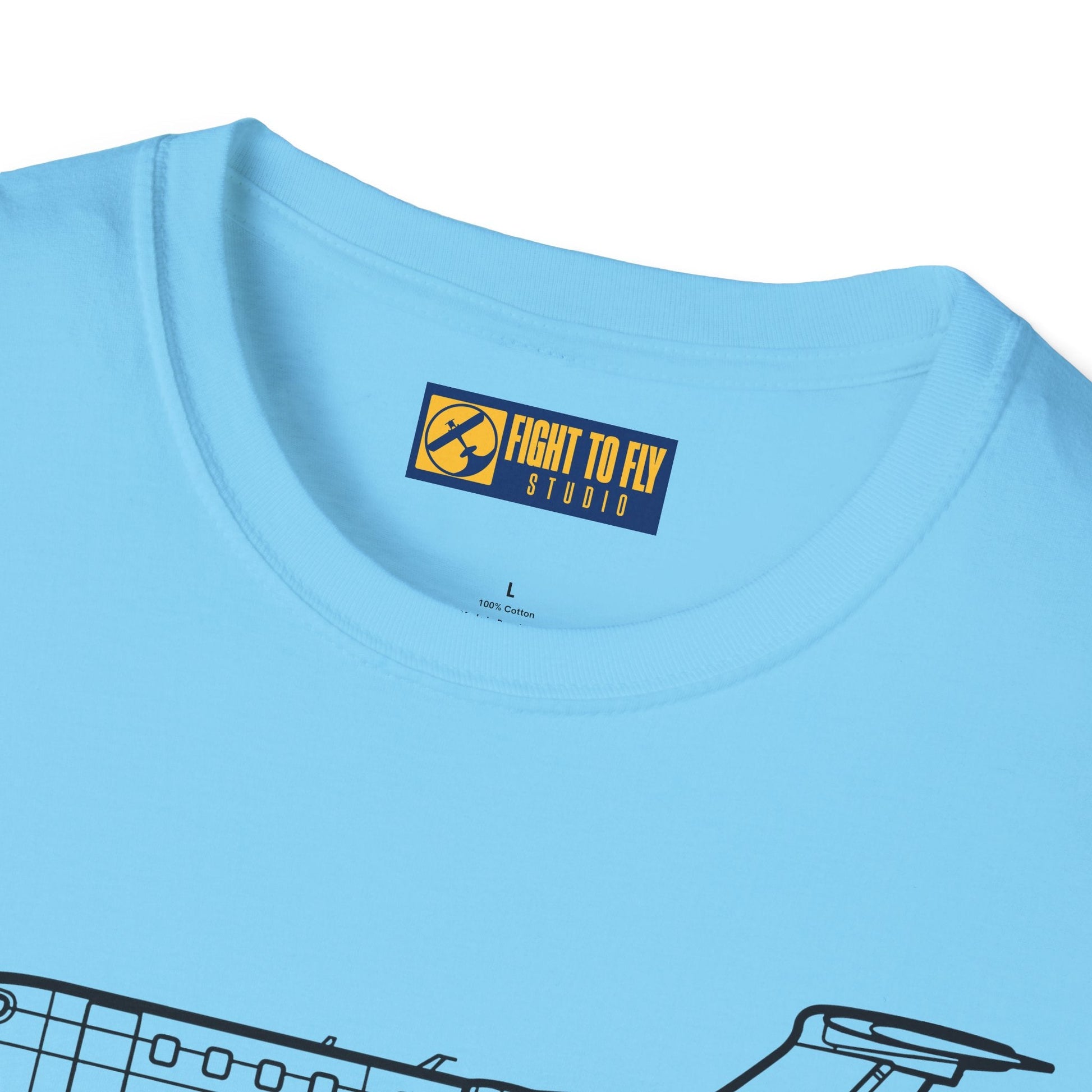Phenom 300 T-Shirt – Private Jet Side Profile Aviation Tee - Pilot gifts - WWII warbird t-shirt