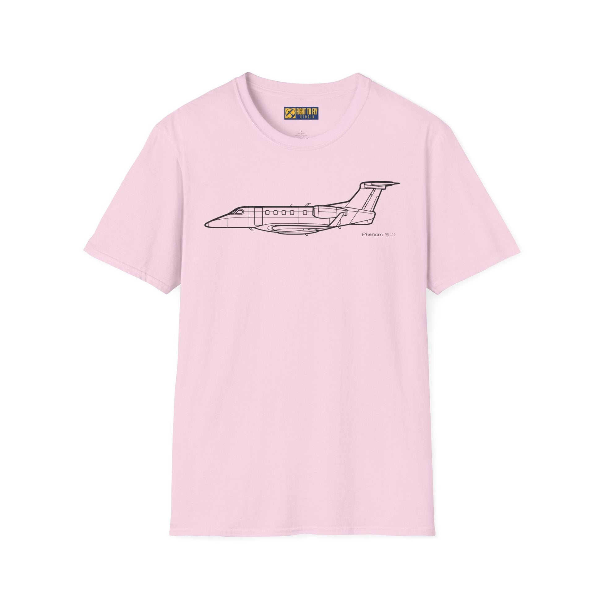 Phenom 300 T-Shirt – Private Jet Side Profile Aviation Tee - Pilot gifts - WWII warbird t-shirt