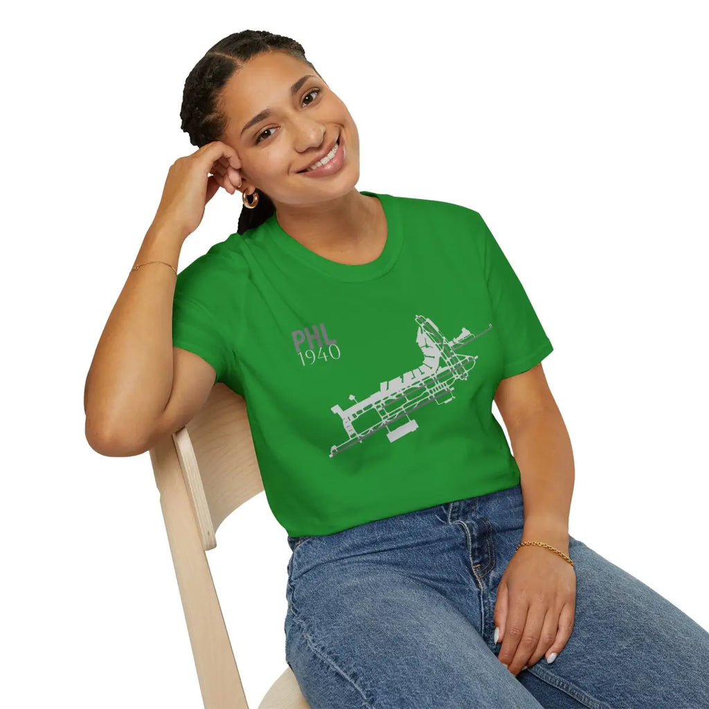 PHL Philadelphia International - 1940 - Tee - T-Shirt - Gifts for pilots - Aviation apparel