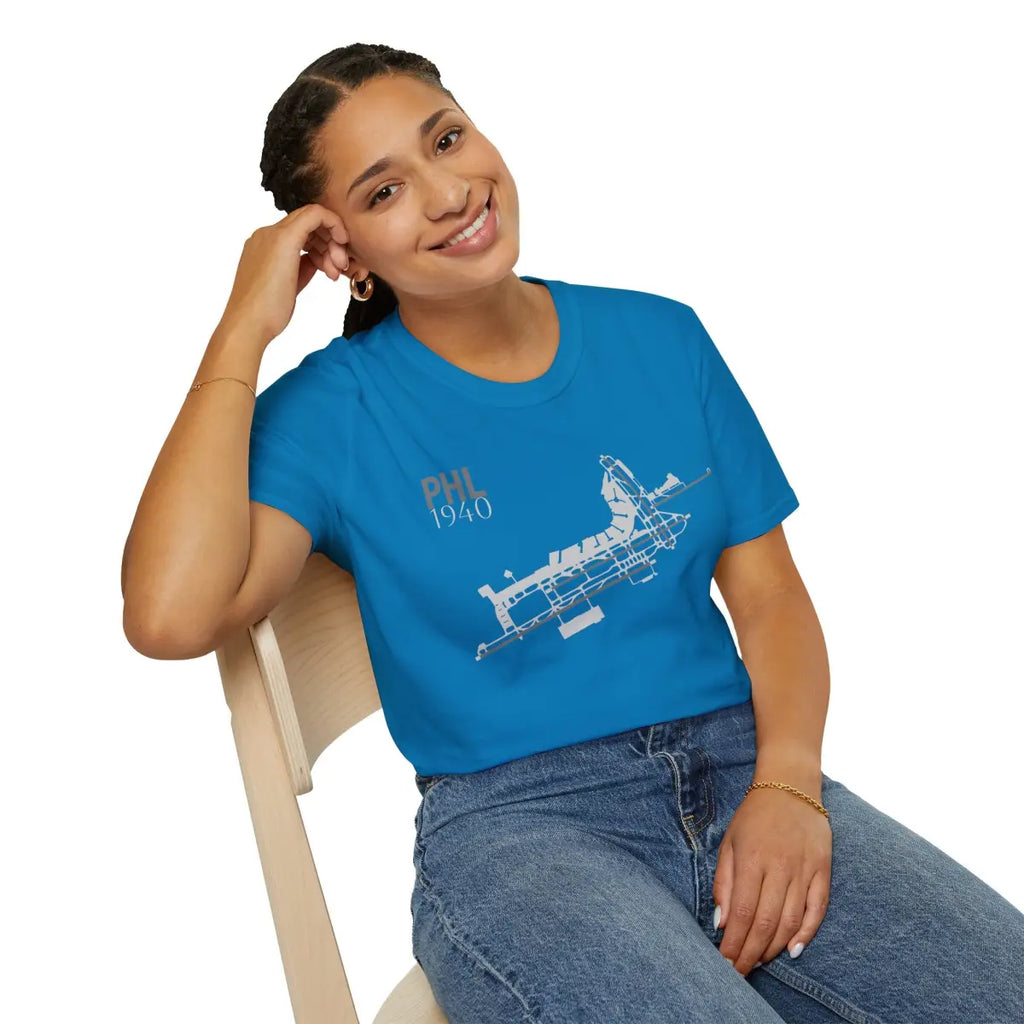 PHL Philadelphia International - 1940 - Tee - T-Shirt - Gifts for pilots - Aviation apparel
