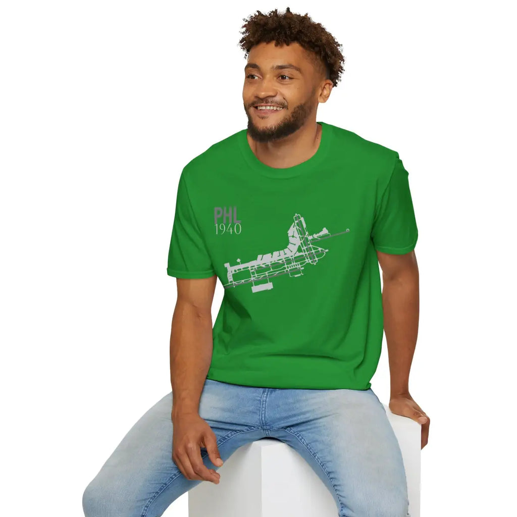 PHL Philadelphia International - 1940 - Tee - T-Shirt - Gifts for pilots - Aviation apparel