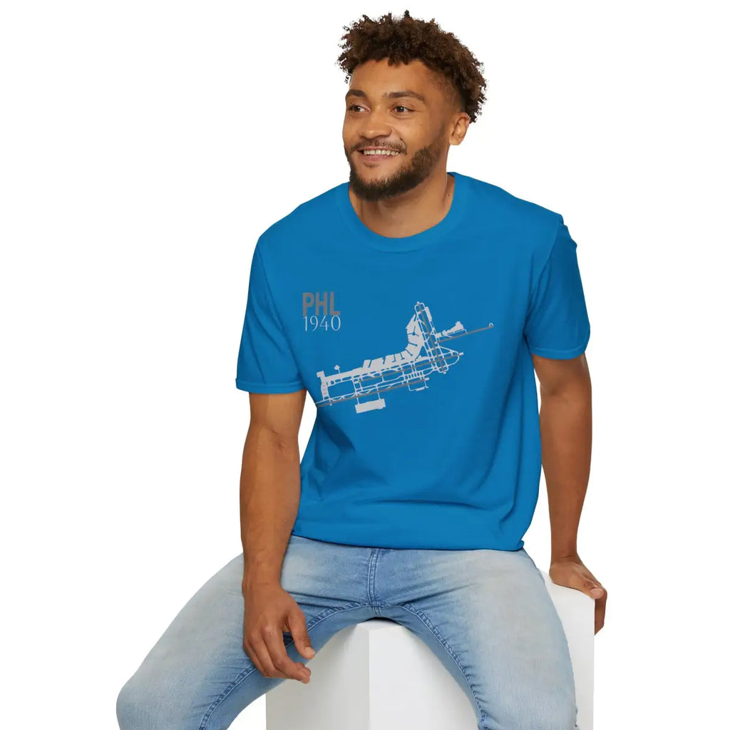 PHL Philadelphia International - 1940 - Tee - T-Shirt - Gifts for pilots - Aviation apparel