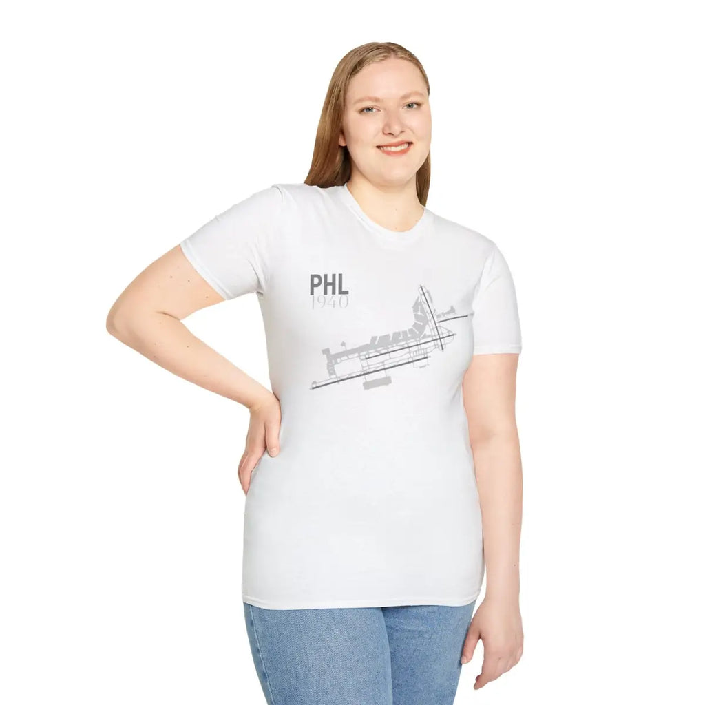 PHL Philadelphia International - 1940 - Tee - T-Shirt - Gifts for pilots - Aviation apparel