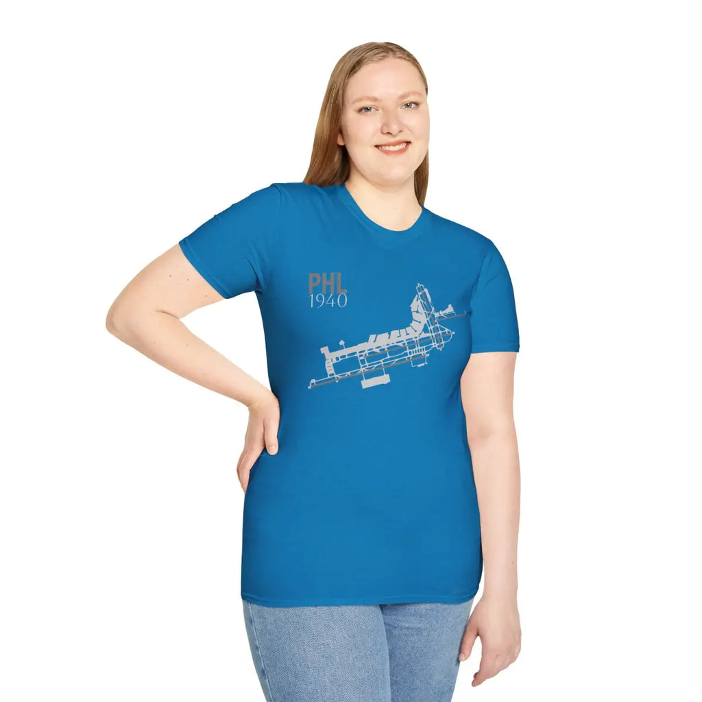 PHL Philadelphia International - 1940 - Tee - T-Shirt - Gifts for pilots - Aviation apparel