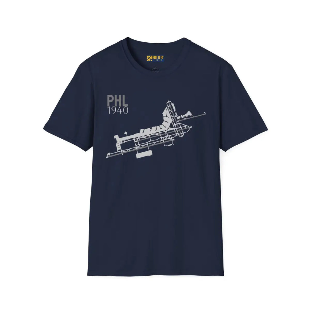 PHL Philadelphia International - 1940 - Tee - T-Shirt - Gifts for pilots - Aviation apparel
