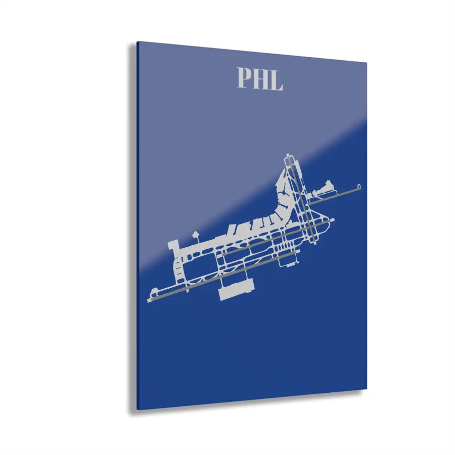PHL - Philadelphia International Acrylic Print - Home Decor - Pilot gifts - WWII warbird t-shirt