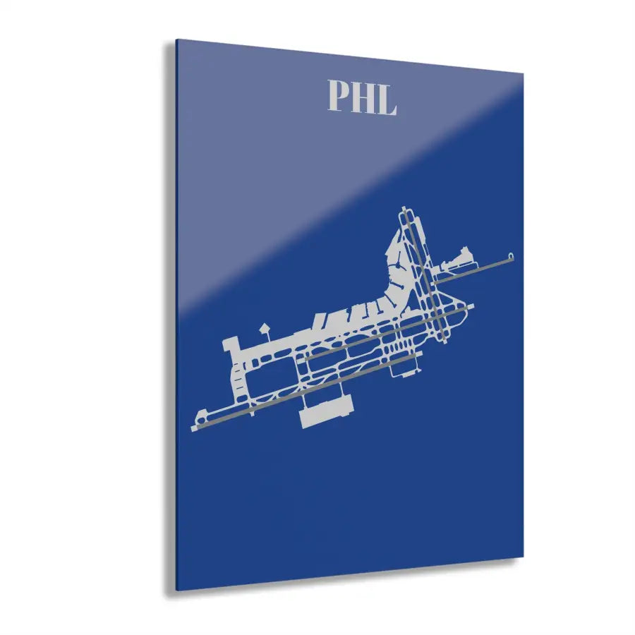 PHL - Philadelphia International Acrylic Print - Home Decor - Pilot gifts - WWII warbird t-shirt