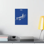 PHL - Philadelphia International Acrylic Print - Home Decor - Pilot gifts - WWII warbird t-shirt
