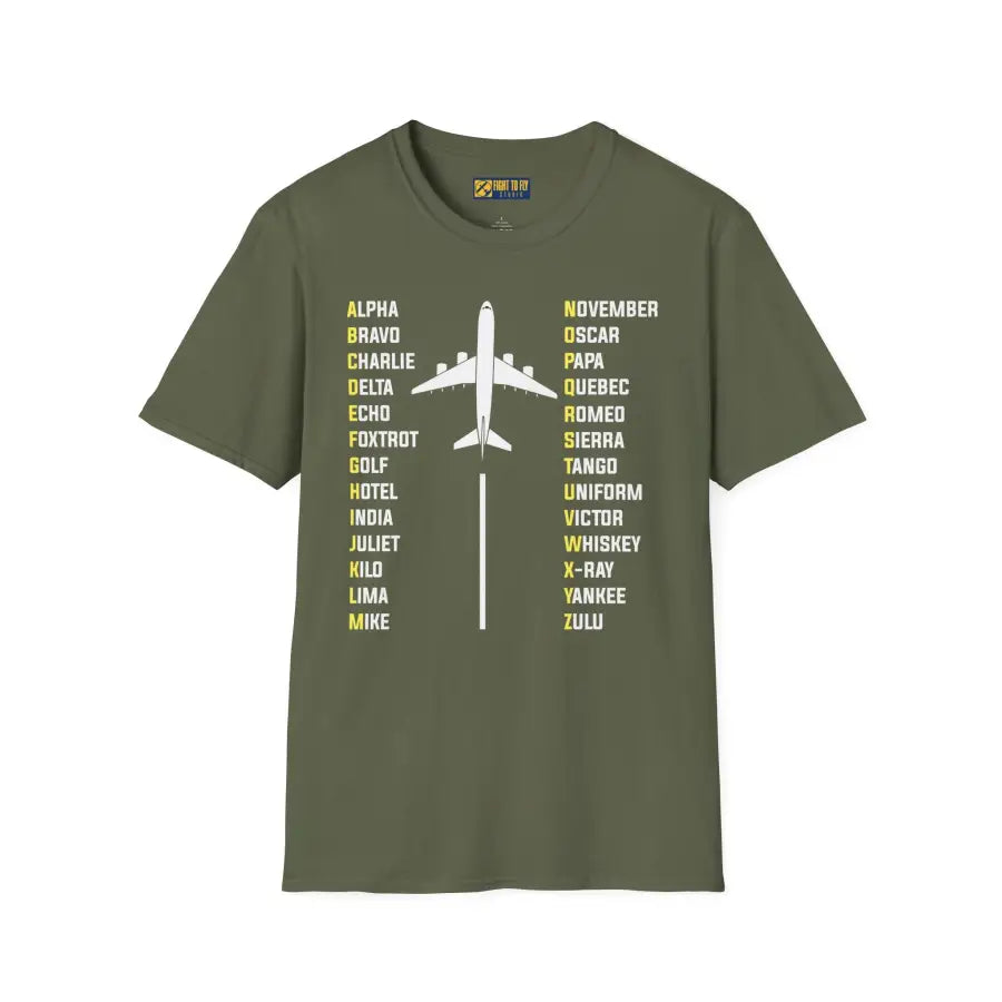 Phonetic Alphabet - Airplane - T-Shirt - Pilot gifts - WWII warbird t-shirt