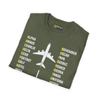 Phonetic Alphabet - Airplane - T-Shirt - Pilot gifts - WWII warbird t-shirt