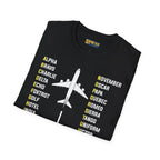 Phonetic Alphabet - Airplane - T-Shirt - Pilot gifts - WWII warbird t-shirt