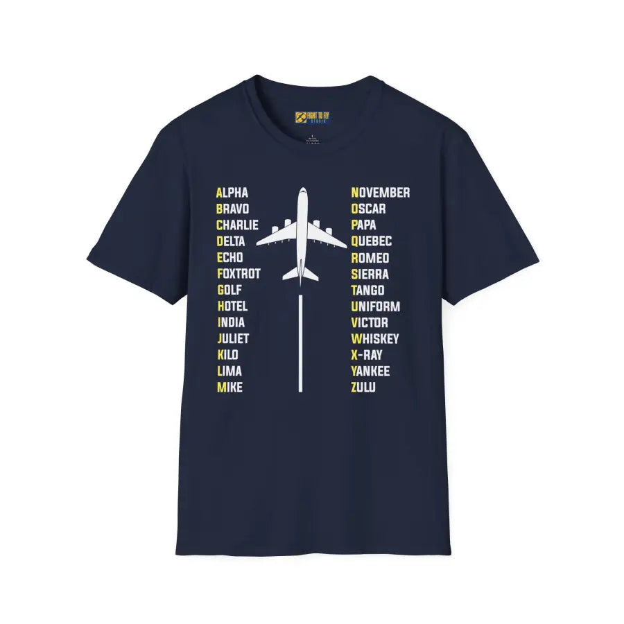 Phonetic Alphabet - Airplane - T-Shirt - Pilot gifts - WWII warbird t-shirt