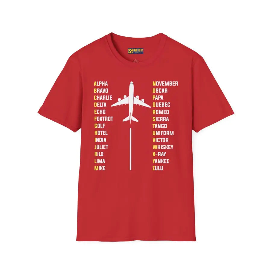 Phonetic Alphabet - Airplane - T-Shirt - Pilot gifts - WWII warbird t-shirt