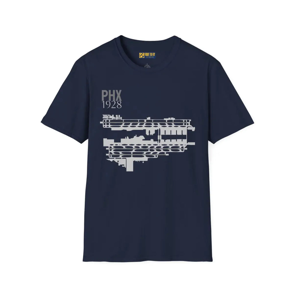 PHX Phoenix Sky Harbor International - 1928 - Tee - T-Shirt - Gifts for pilots - Aviation apparel