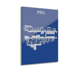 PHX - Phoenix Sky Harbor International Acrylic Print - Home Decor - Pilot gifts - WWII warbird t-shirt