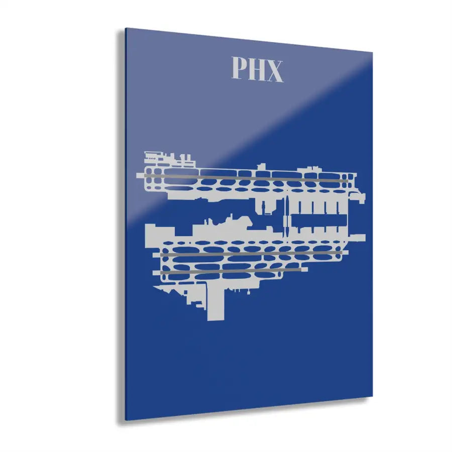 PHX - Phoenix Sky Harbor International Acrylic Print - Home Decor - Pilot gifts - WWII warbird t-shirt
