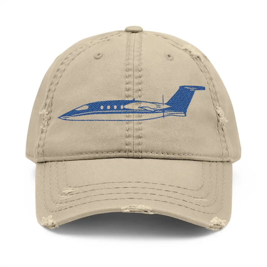 Piaggio Avanti Distressed Hat (Embroidery) - Hats - Pilot gifts - WWII warbird t-shirt