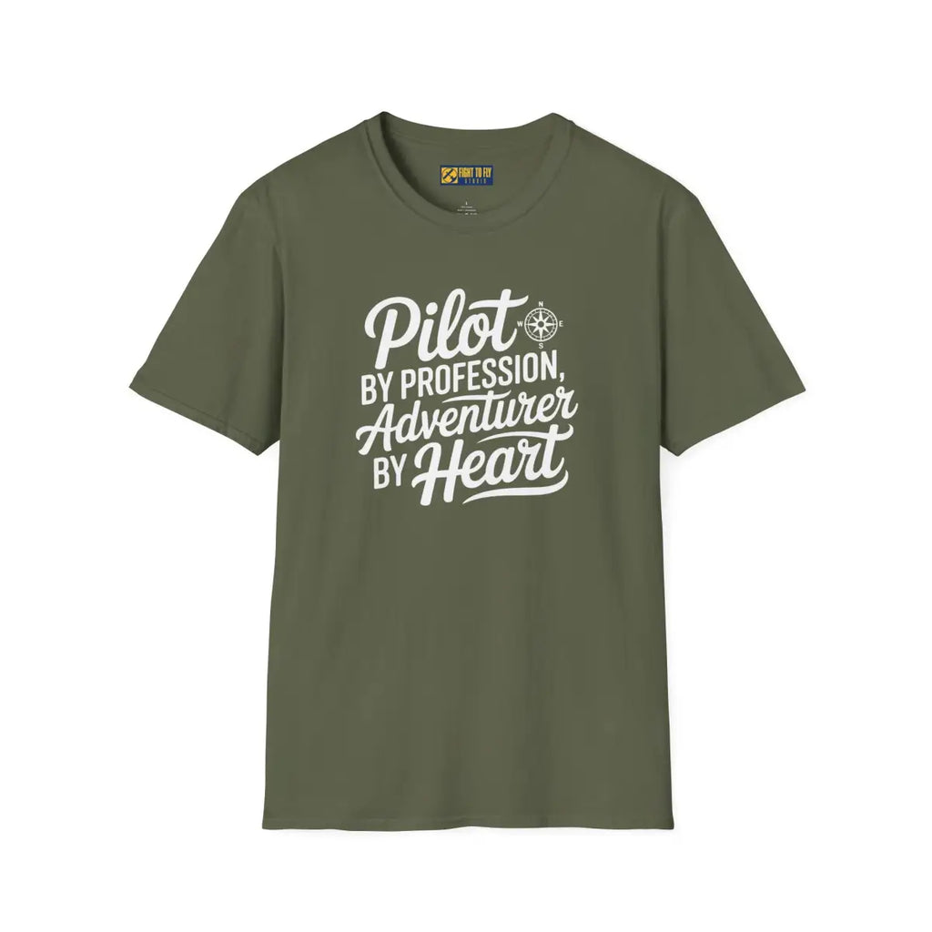 Pilot by Profession Adventurer Heart - T-Shirt - gifts - WWII warbird t-shirt
