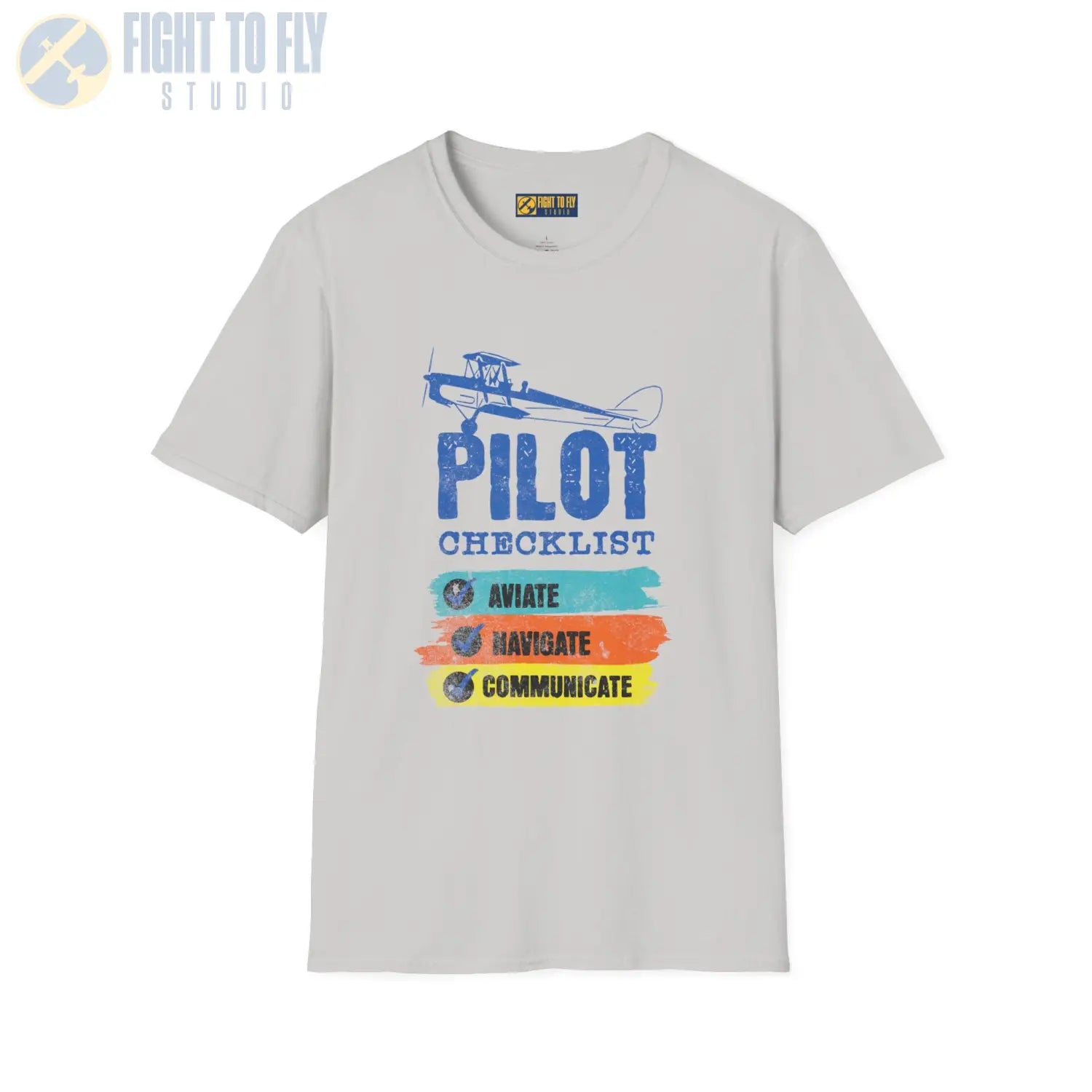 Pilot Checklist - Aviate Navigate Communicate - Tee - T-Shirt - gifts - WWII warbird t-shirt
