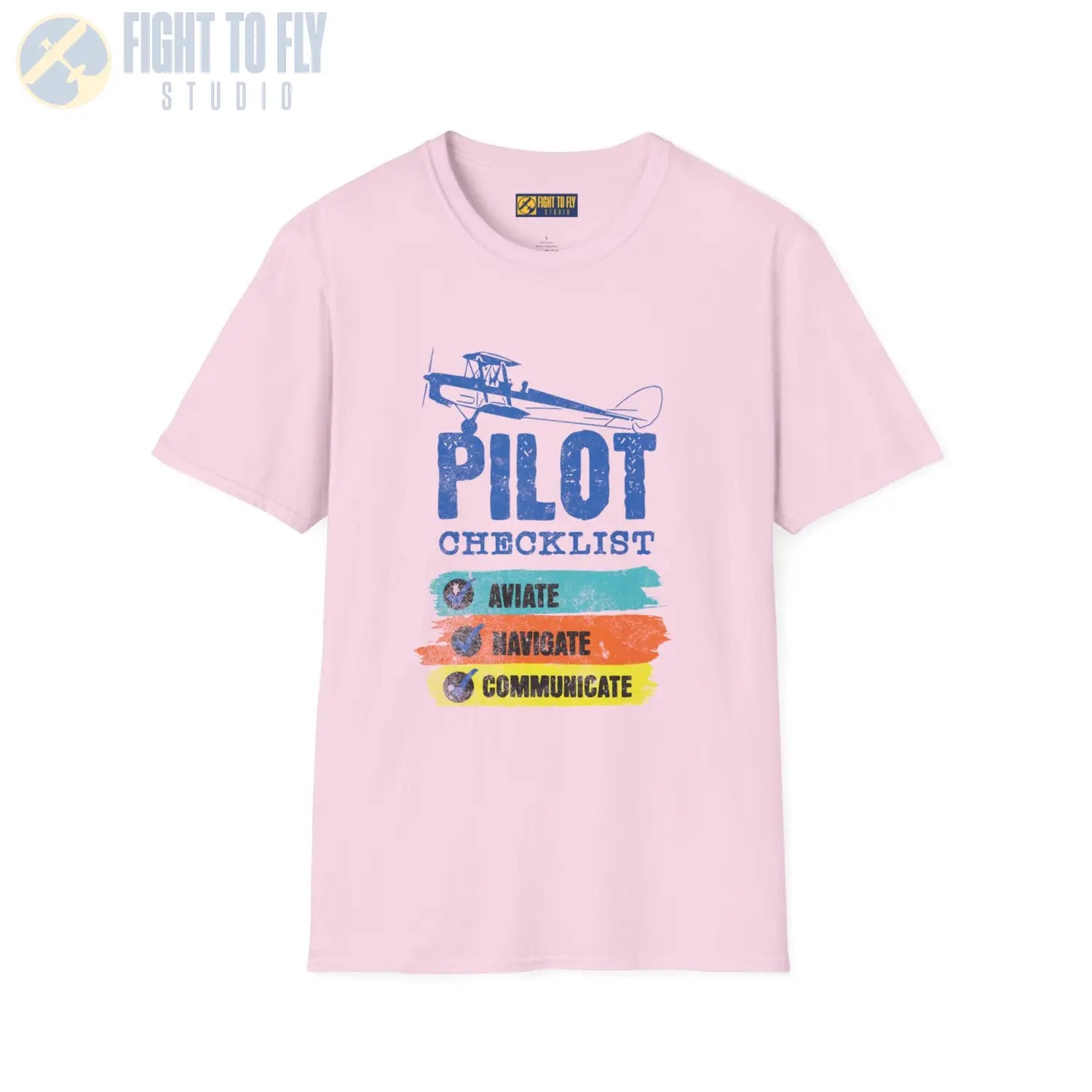 Pilot Checklist - Aviate Navigate Communicate - Tee - T-Shirt - gifts - WWII warbird t-shirt