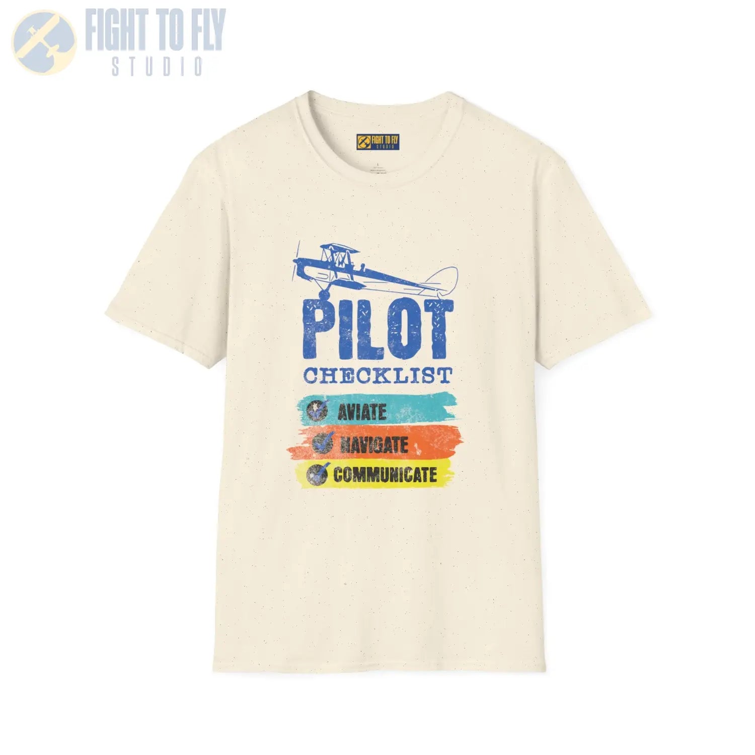 Pilot Checklist - Aviate Navigate Communicate - Tee - T-Shirt - gifts - WWII warbird t-shirt
