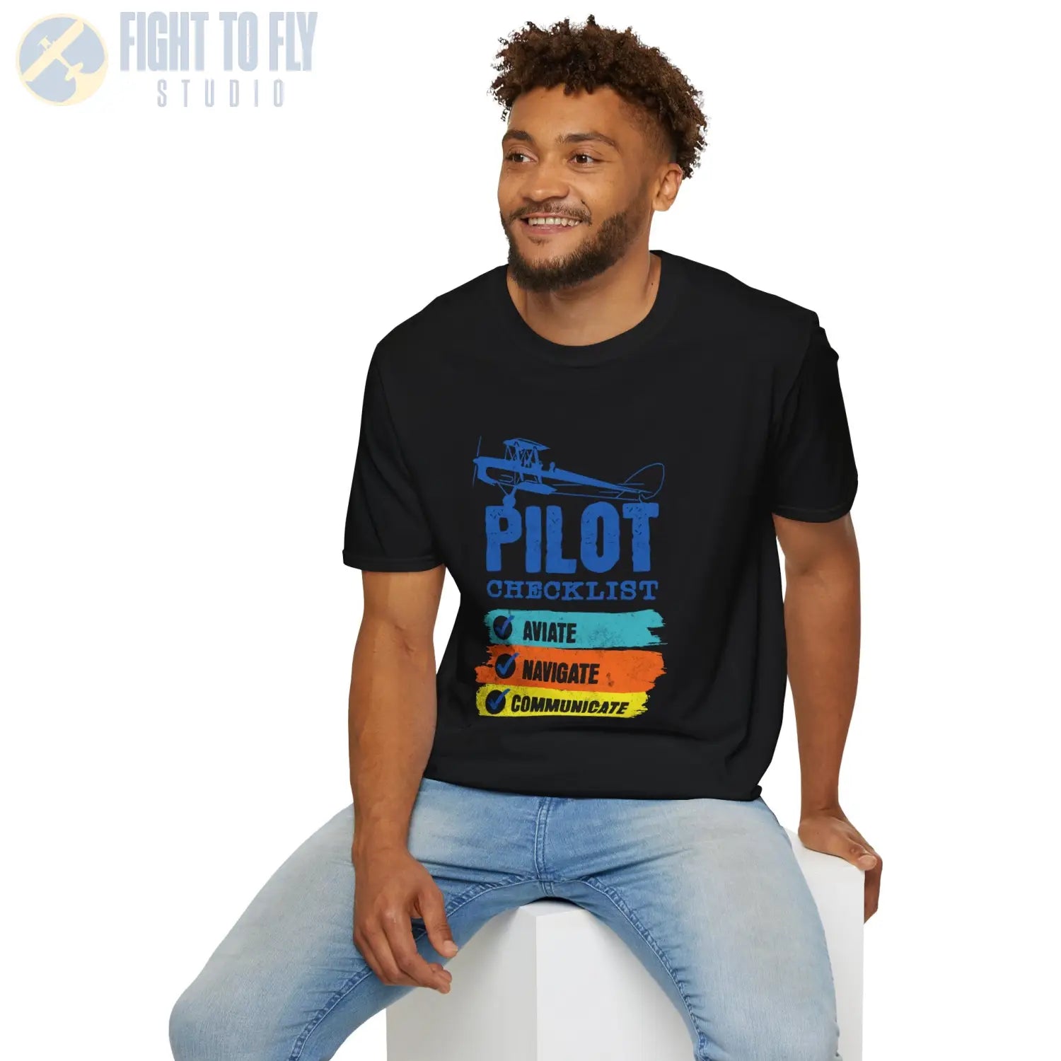 Pilot Checklist - Aviate Navigate Communicate - Tee - T-Shirt - gifts - WWII warbird t-shirt