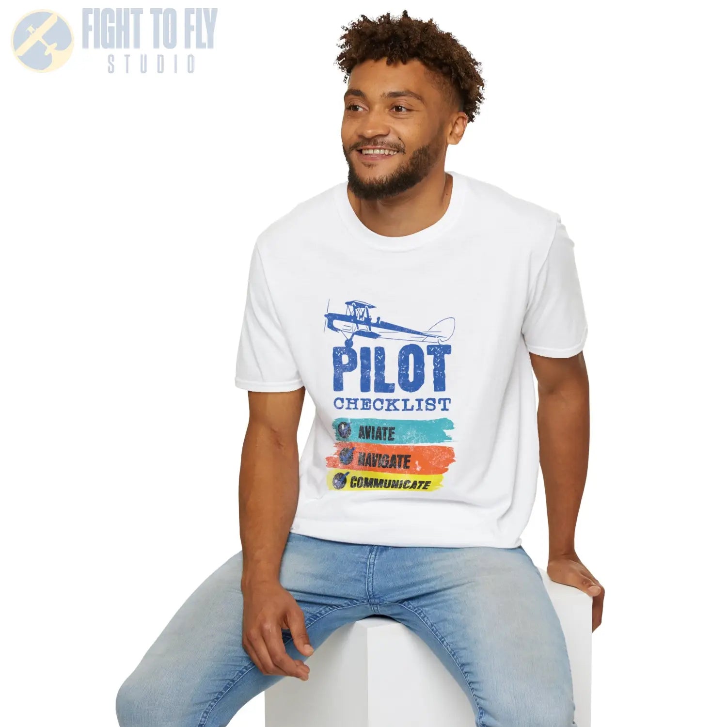 Pilot Checklist - Aviate Navigate Communicate - Tee - T-Shirt - gifts - WWII warbird t-shirt