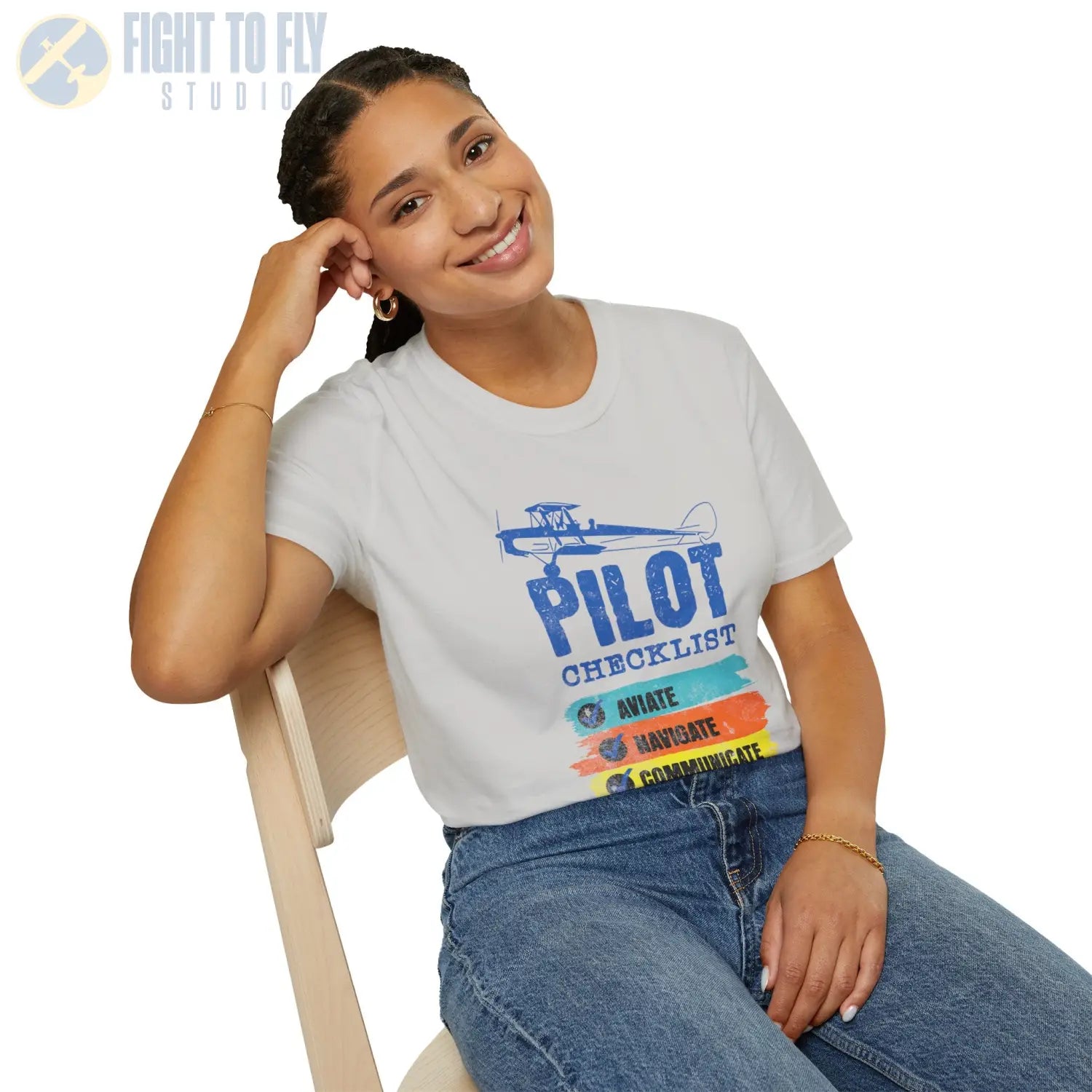 Pilot Checklist - Aviate Navigate Communicate - Tee - T-Shirt - gifts - WWII warbird t-shirt